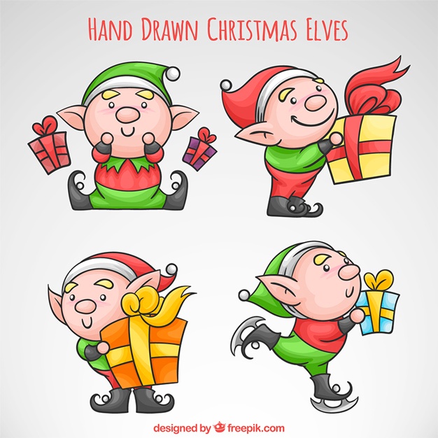 626x626 Elf Vectors, Photos And Psd Files Free Download - Santa Elf Sketch