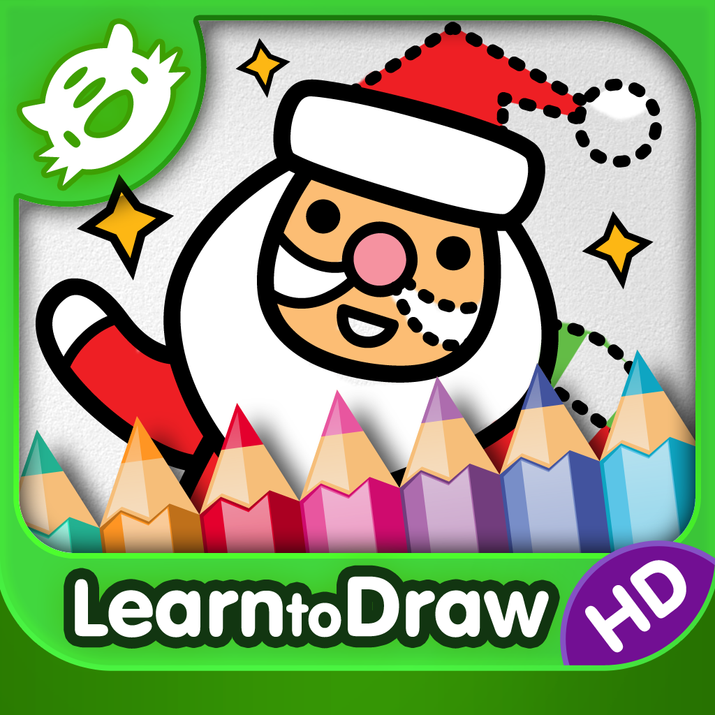 1024x1024 Kids Drawing Christmas - Santa Elf Sketch