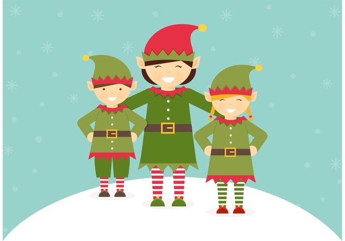 700x490 Santa Elves Vector - Santa Elf Sketch