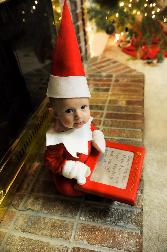 653x981 Dad Transforms Son Into Real Life Elf On The Shelf Mnn - Santa Elf Sketch
