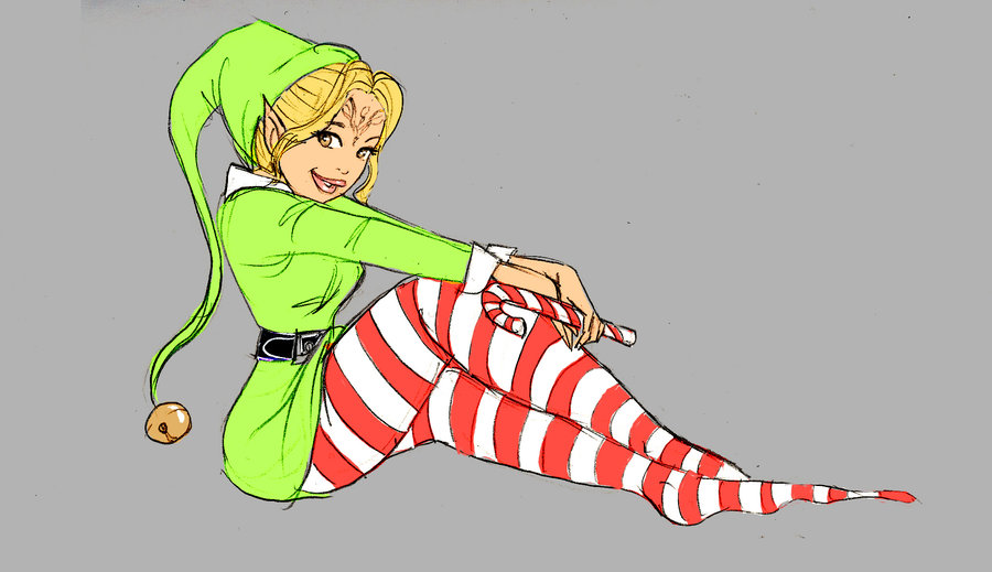 900x519 Delightfully Ludicrous E Is For Elf Or, Santa Was The Best Boss - Santa Elf Sketch