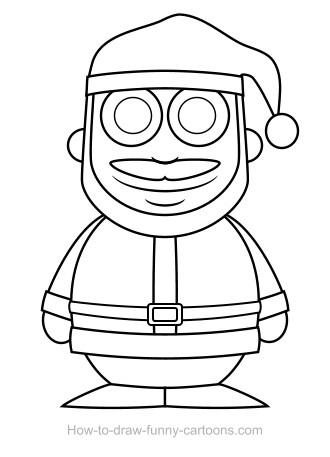 330x457 Santa Claus Drawing (Sketching + Vector) - Santa Face Sketch