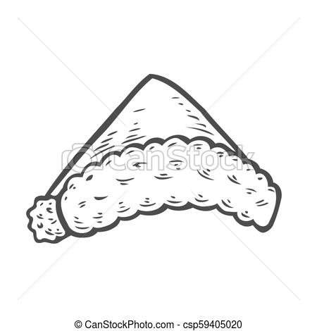450x470 Hand Drawn Sketch Of Santa Hat. Doodle Ink Santa Hat Or Sleeping Cap. - Santa Hat Sketch