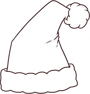 287x302 How To Draw A Santa Hat - Santa Hat Sketch