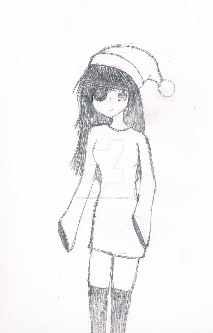 716x1115 Quick Sketch Santa Hat By Brokendollcosplay - Santa Hat Sketch