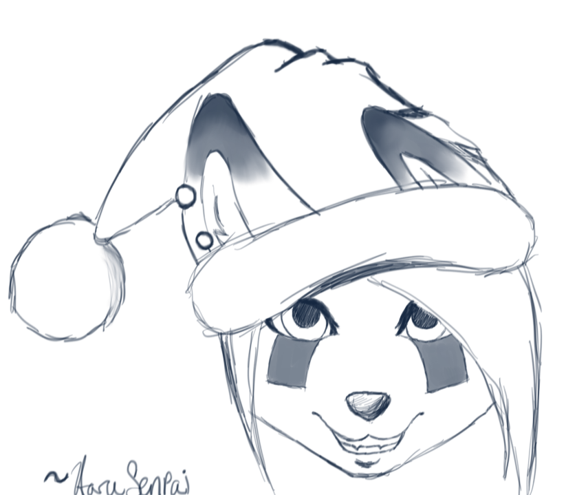 823x719 Santa Hat Sketch! By Makoharuphan - Santa Hat Sketch