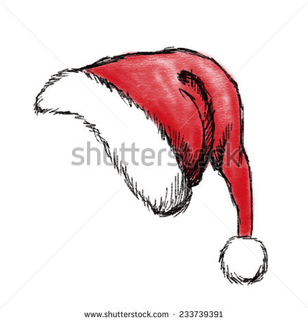 450x470 Drawn Santa Hat Drawing 13 - Santa Hat Sketch