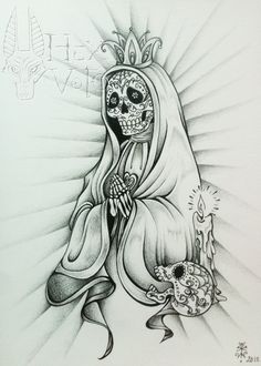 236x330 Imagenes De La Santa Muerte Tatuajes (27) Tatoos Etc - Santa Muerte Sketch