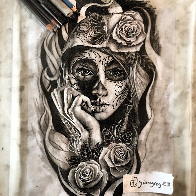 640x640 Instagram Media By Giomgreg23 - Santa Muerte Sketch