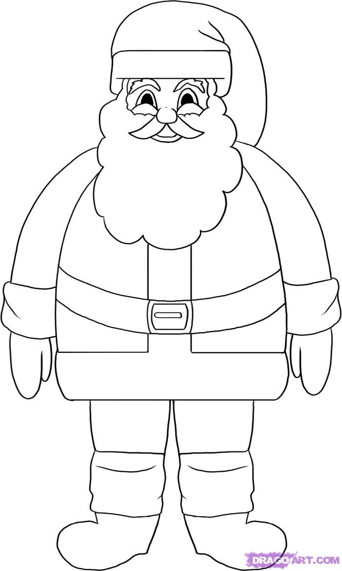 700x1170 Drawn Amd Santa - Santa Pencil Sketch