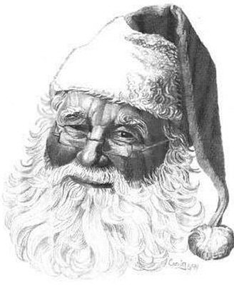 Santa Pencil Sketch at PaintingValley.com | Explore collection of Santa ...