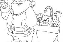 210x140 Tag Santa Claus Pencil Sketch - Santa Pencil Sketch