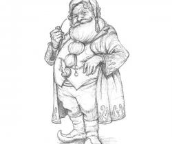 250x210 Santa Claus. Holidays. Drawings. Pictures. Drawings Ideas For Kids - Santa Sketch