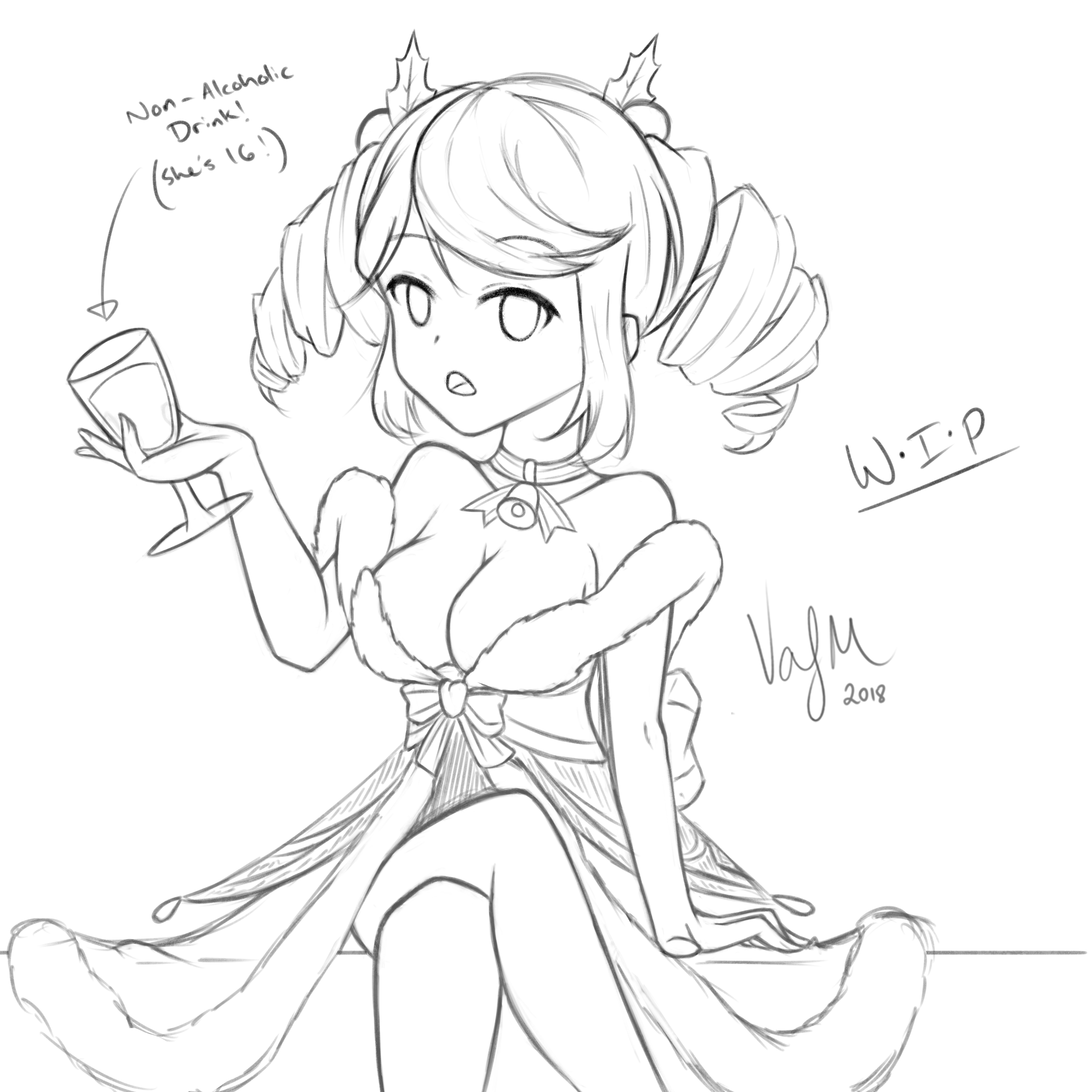 4000x4000 Sketch [Wip] - Santa Sketch