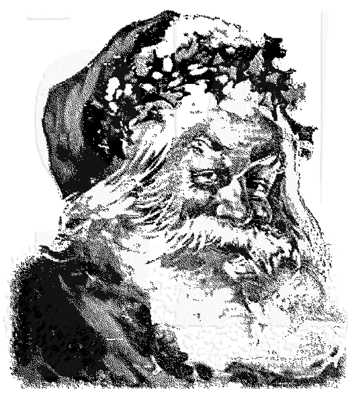 715x800 Tim Holtz Wood Mounted Stamp - Santa Sketch