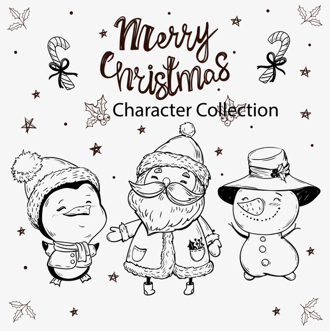 650x651 Vector Christmas Sketch Illustration, Santa Sketch Vector - Santa Sketch