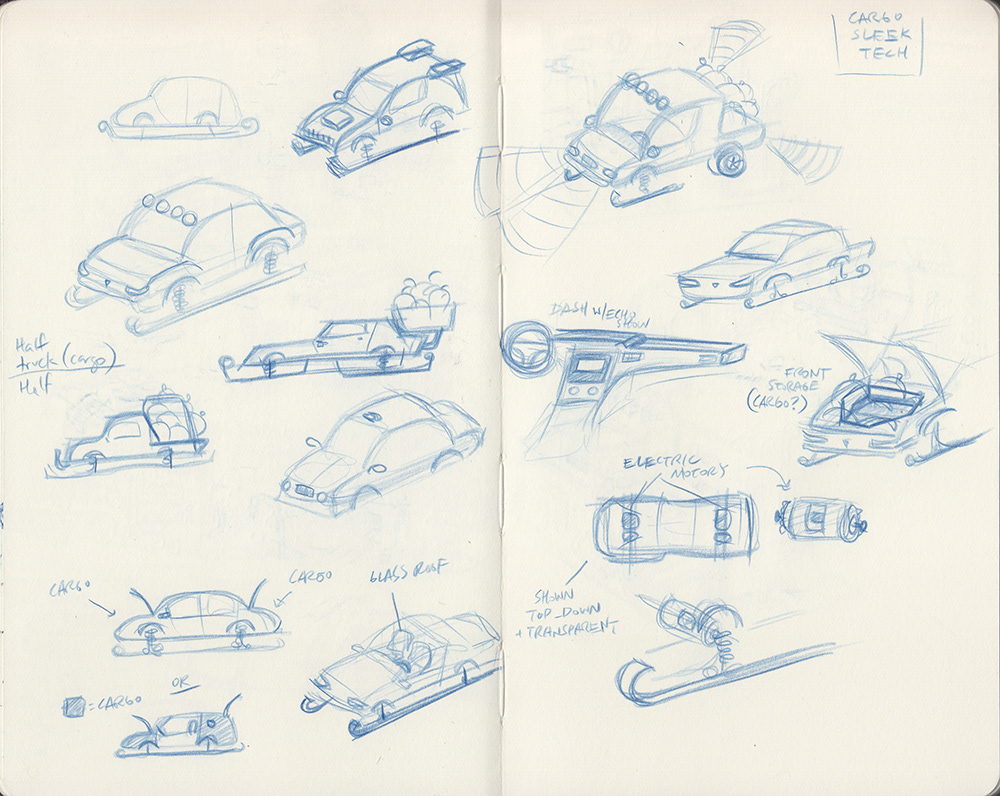 1000x796 The Work Of Timothy J. Reynolds - Santa Sleigh Sketch