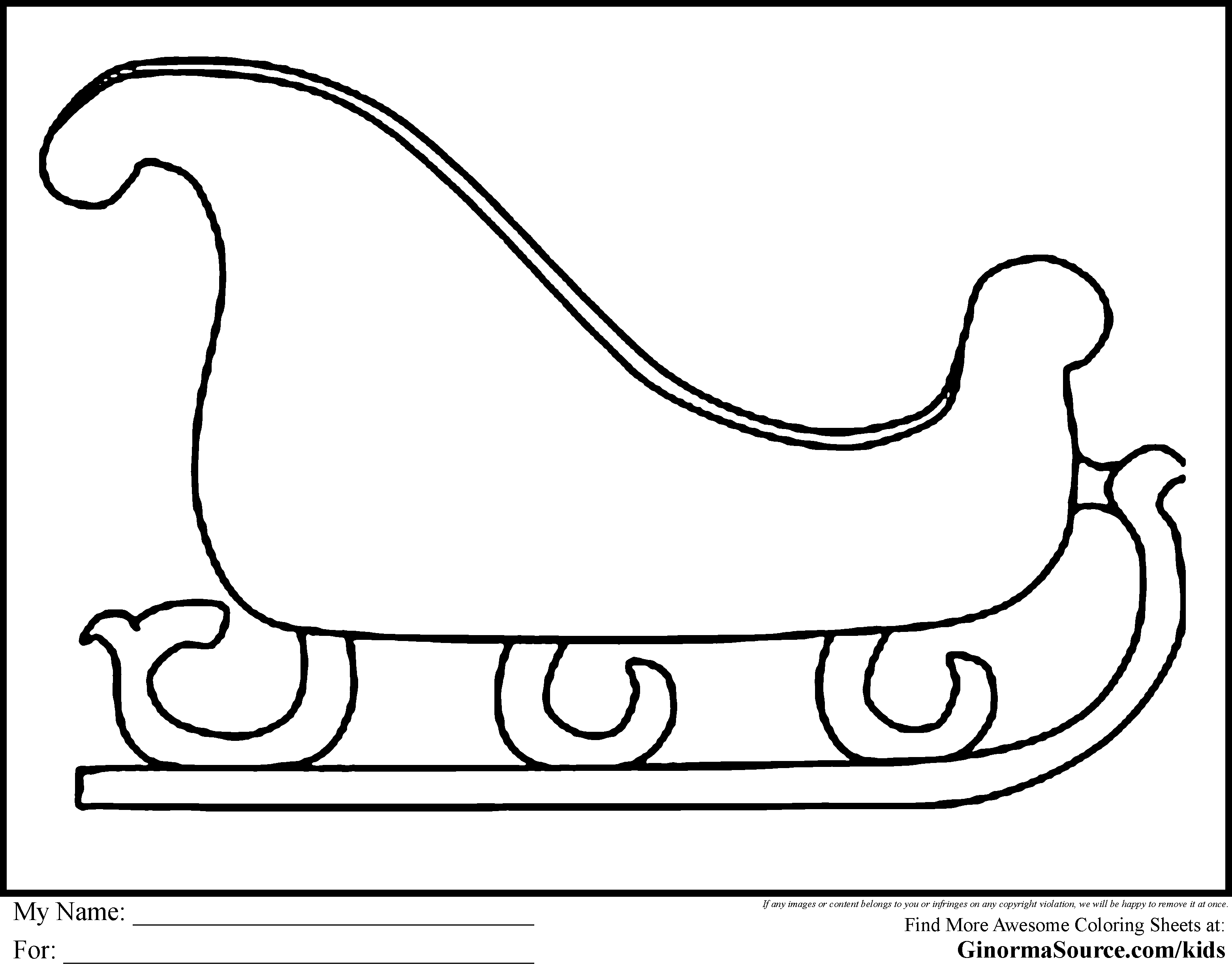 3120x2455 Santa And His Sleigh Coloring Pages Free Printable Christmas - Santa Sleigh Sketch