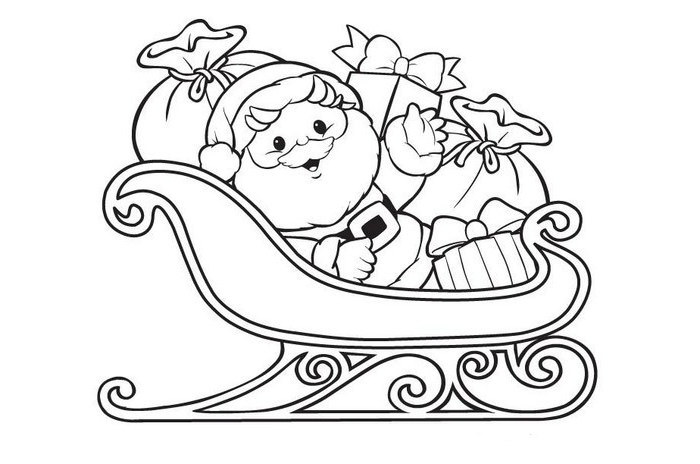 Santa Sleigh Template Kaldebwongco