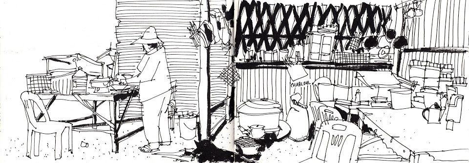 960x334 Tonle Sap Chong Kneas Village Sketch Watercolor - Sap Sketch