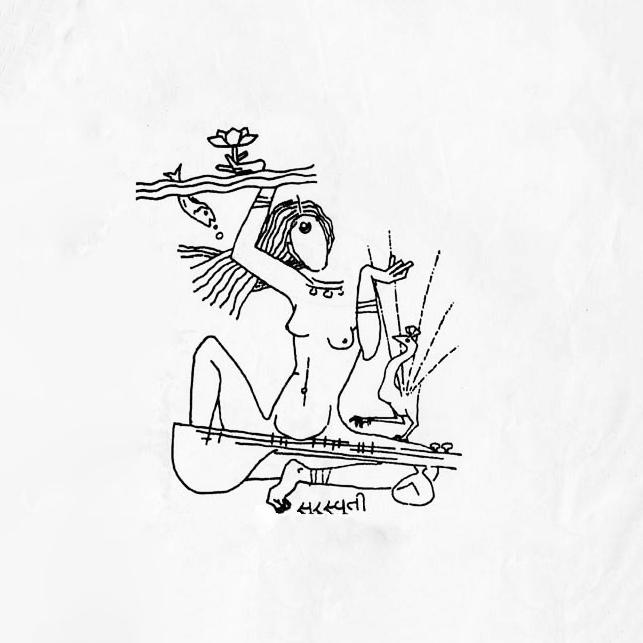 643x643 Saraswati Sketch - Saraswati Sketch