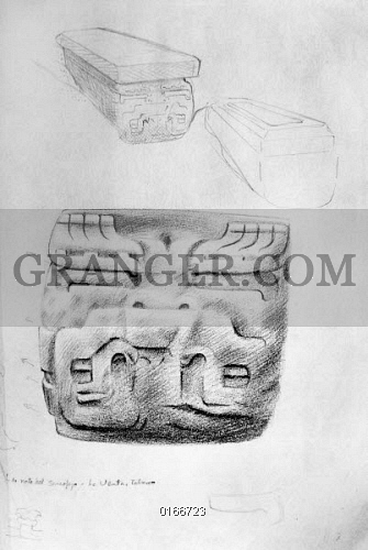 335x500 Image Of Olmec Sarcophagus. - Sarcophagus Sketch
