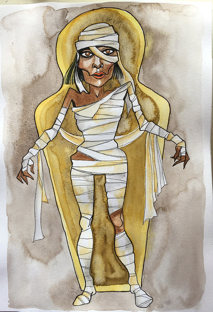 437x640 Sarcophagus Pict Ink - Sarcophagus Sketch