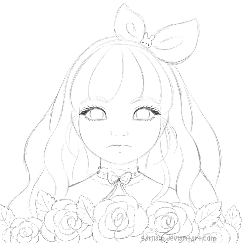 850x850 Sari Sketch By Sarilain - Sari Sketch