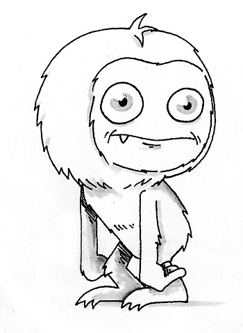 350x478 Sasquatch Sketch Just A Little Day Dream Doodle. Christopher - Sasquatch Sketch