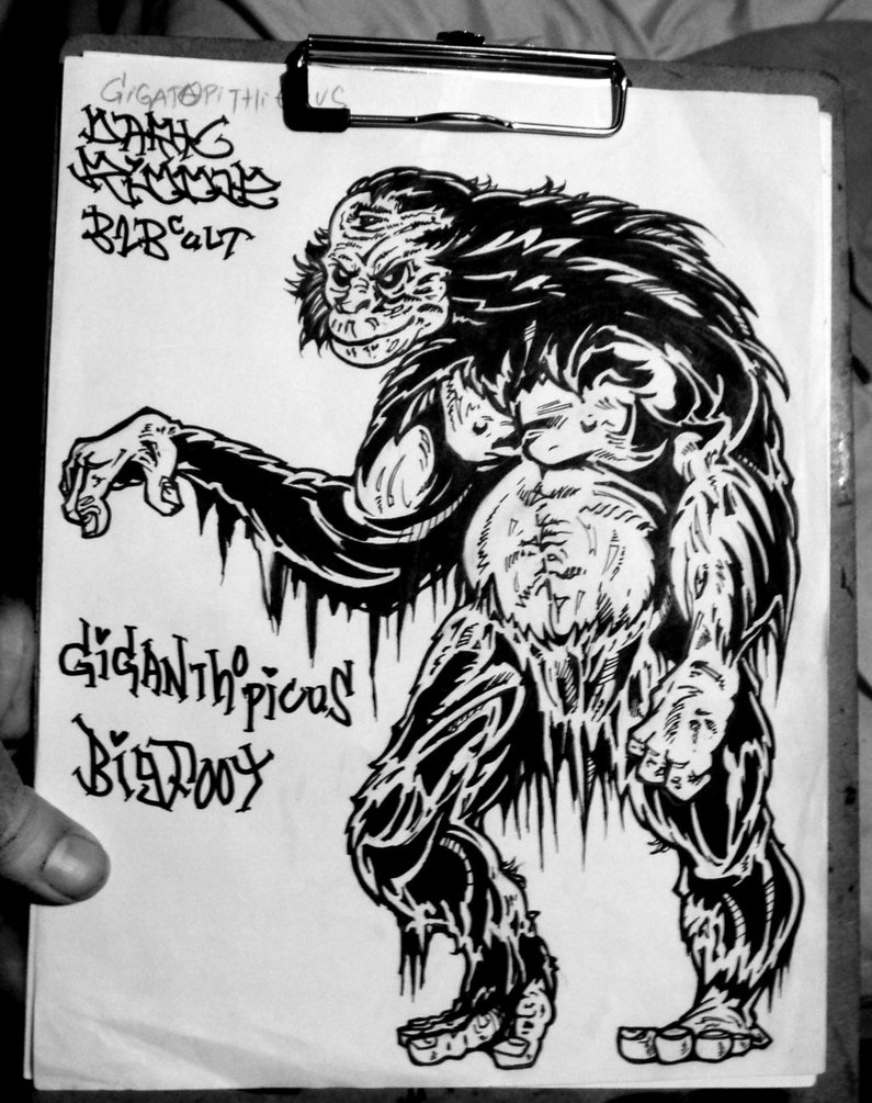 795x1005 Sasquatch Sketch By Darkriddle1 - Sasquatch Sketch
