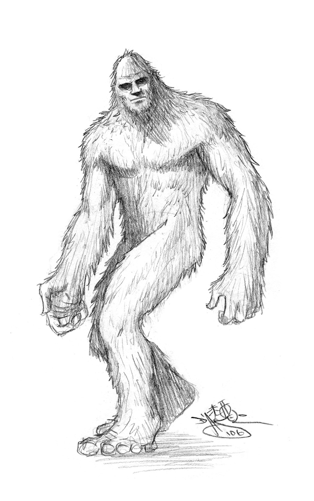 1050x1671 The Psychic Sasquatch Gentle Giants The Sasquatch People - Sasquatch Sketch