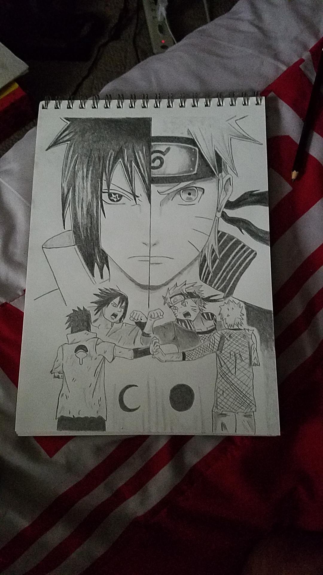 1080x1920 Naruto And Sasuke Sketch I Made About A Week Ago (I Found The - Sasuke Sketch