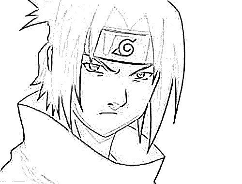 500x381 Sasuke Uchiha Cartoon Sketch - Sasuke Sketch