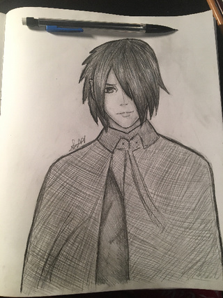 320x427 Im Back I Guess. Quick Sketch Of Adult Sasuke From Naruto~ - Sasuke Sketch