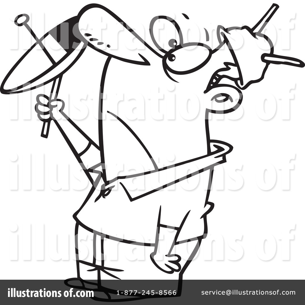 1024x1024 Satellite Clipart Sketch - Satellite Sketch