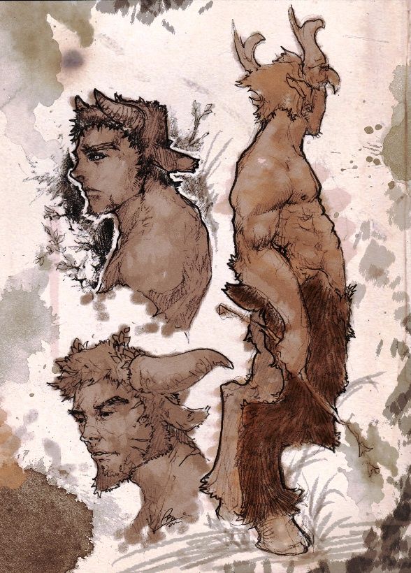 588x820 Satyr Sketch By On @ - Satyr Sketch