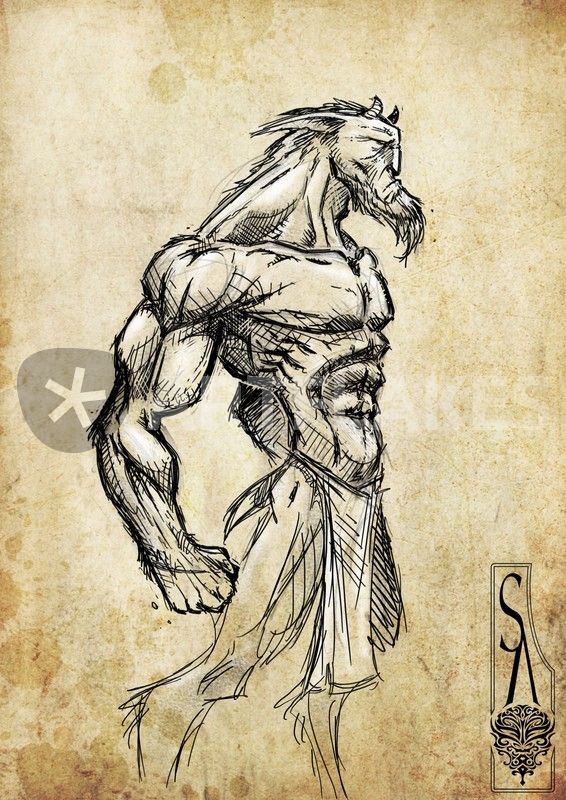 566x800 Satyr Sketch Digital Art Art Prints And Posters By Siddhartha - Satyr Sketch