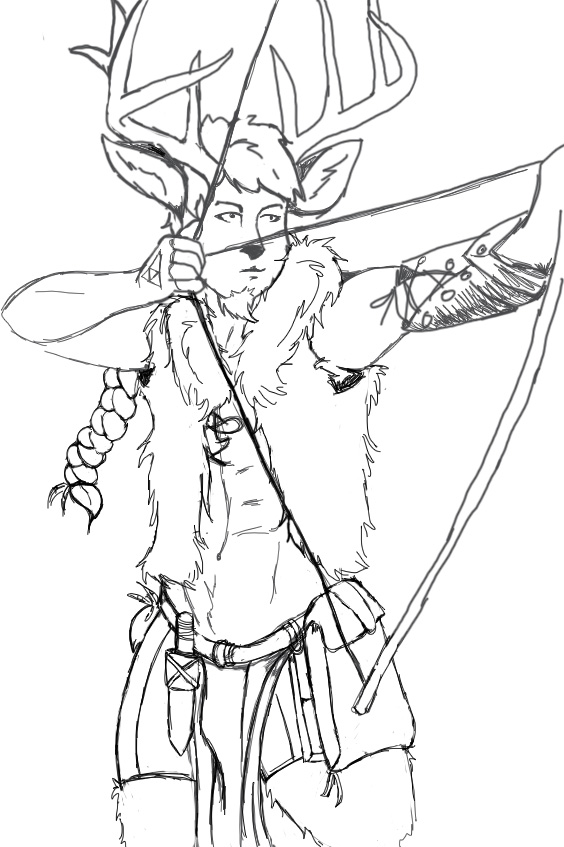 564x847 Satyr Sketch Fished By Kendraboyer - Satyr Sketch