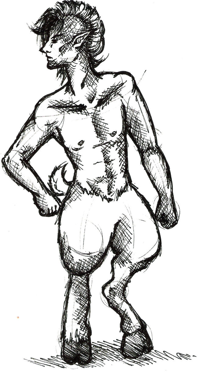 653x1223 Satyr Sketch By Mizjaytee - Satyr Sketch