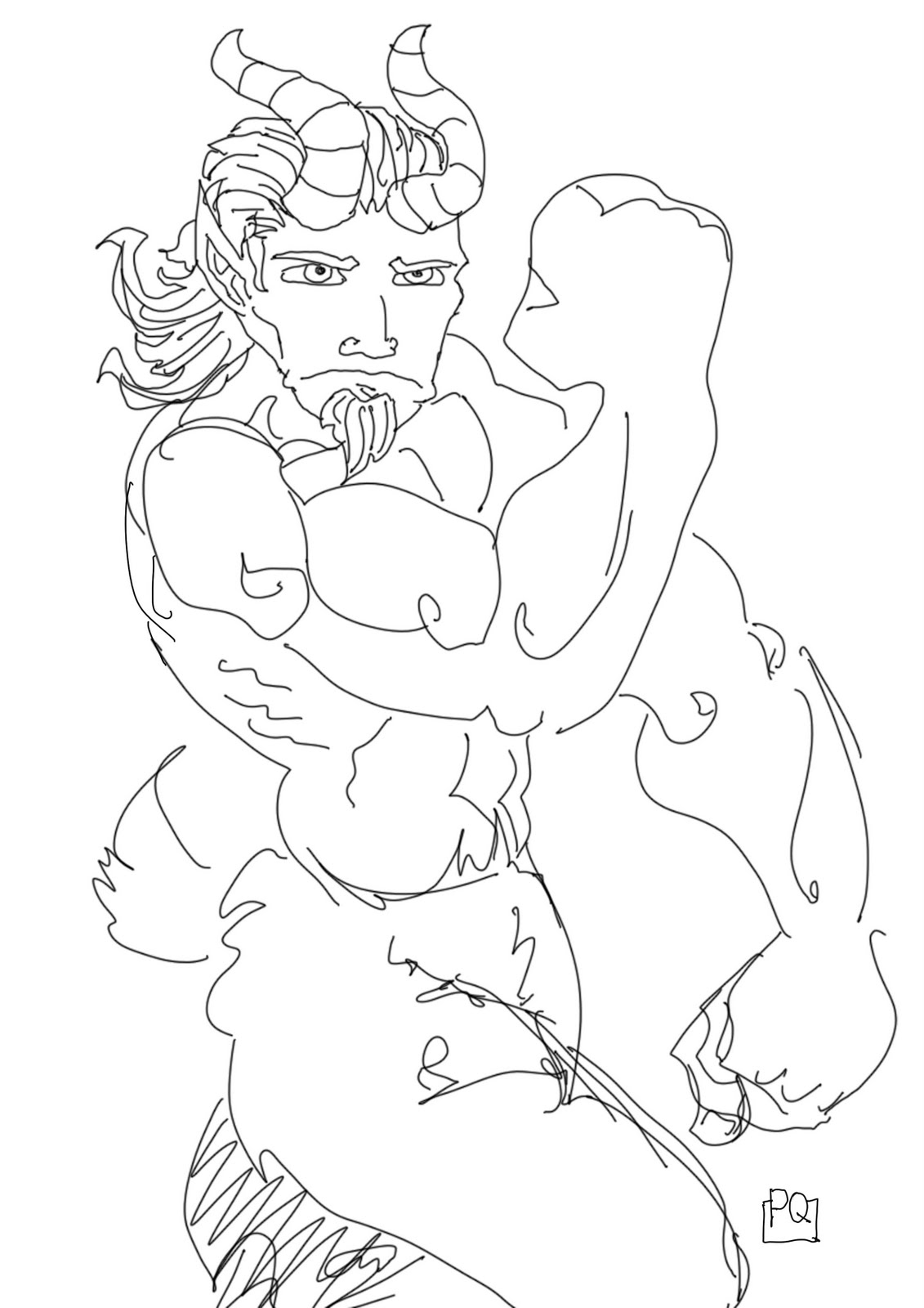1131x1600 Sketch Chronicle Quick Satyr Sketch - Satyr Sketch