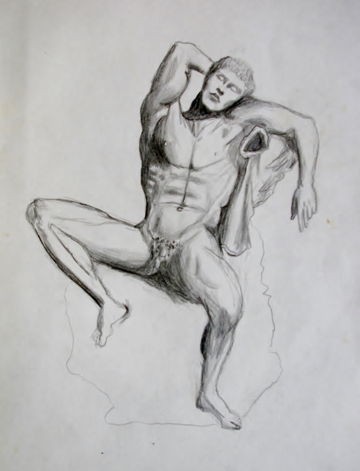 1469x1922 Sleeping Satyr (Pencil Sketch) Psychosomatically In Love - Satyr Sketch