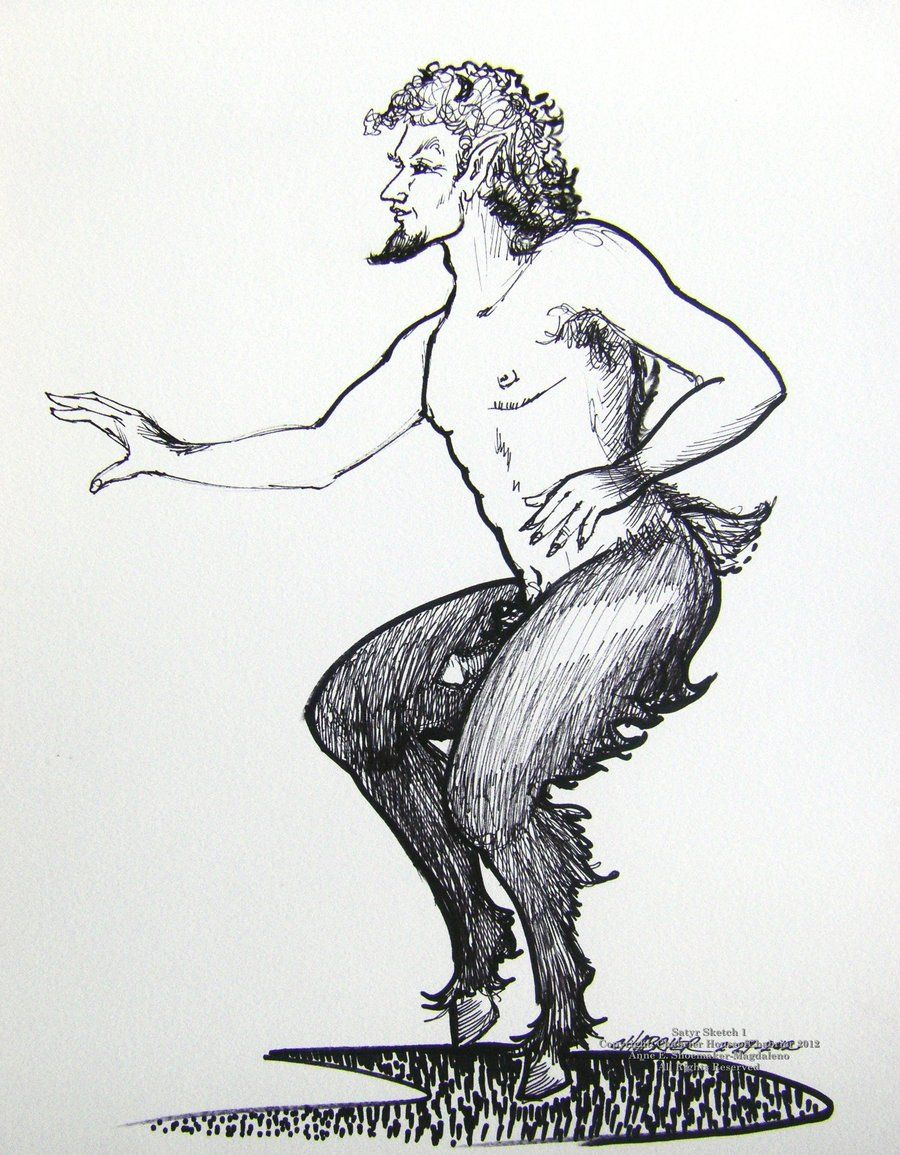 Satyr. Сатир [Satyr]. Сатира рисунок. Сатир сидит.