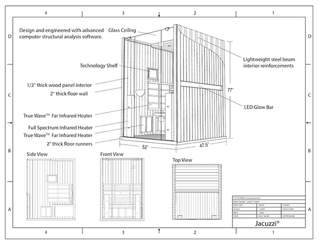 647x500 High Quality Sauna Jacuzzi Saunas - Sauna Sketch