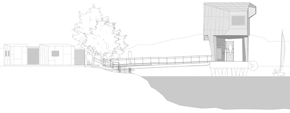 936x366 Raumlabor Builds Industrial Looking Sauna In Gothenburg - Sauna Sketch