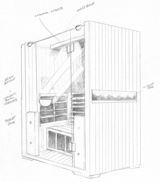 528x600 Sauna Features Jacuzzi Saunas - Sauna Sketch