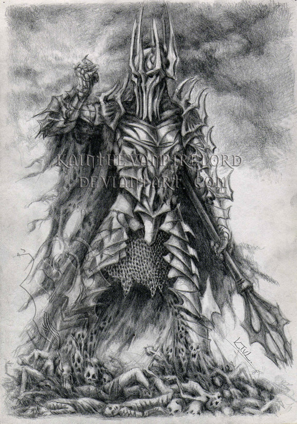 600x857 Sauron By Kainthevampirelord - Sauron Sketch