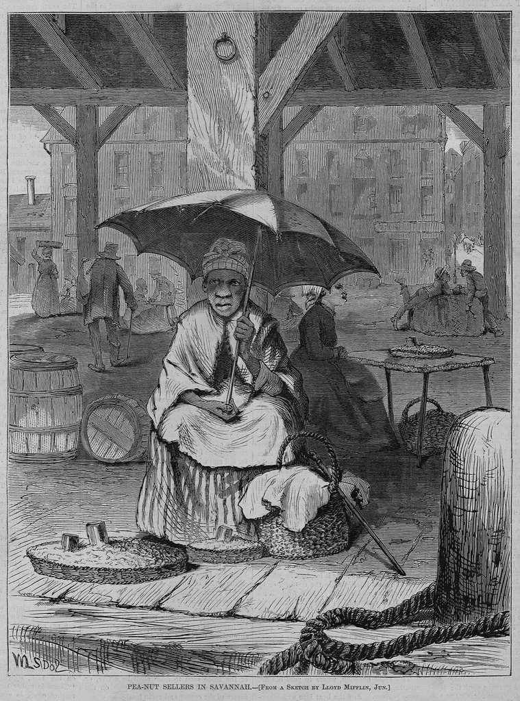 759x1024 Pea Nut Sellers In Savannah. From A Sketch By Lloyd Mifflin - Savannah Sketch