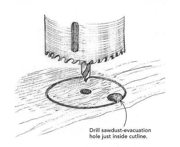 600x488 Improved Hole Saw Performance - Saw Sketch