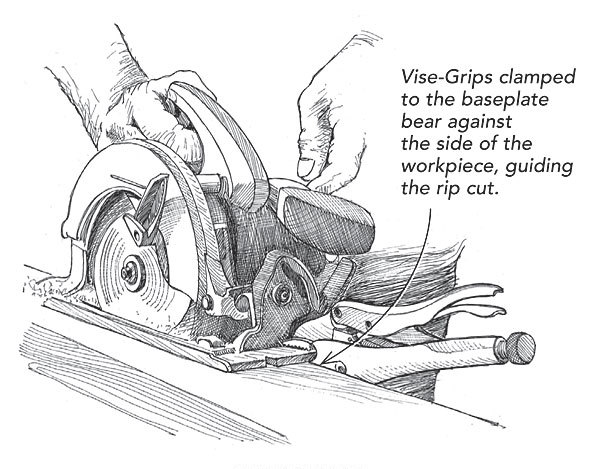 600x469 Simple Circular Saw Rip Guide - Saw Sketch