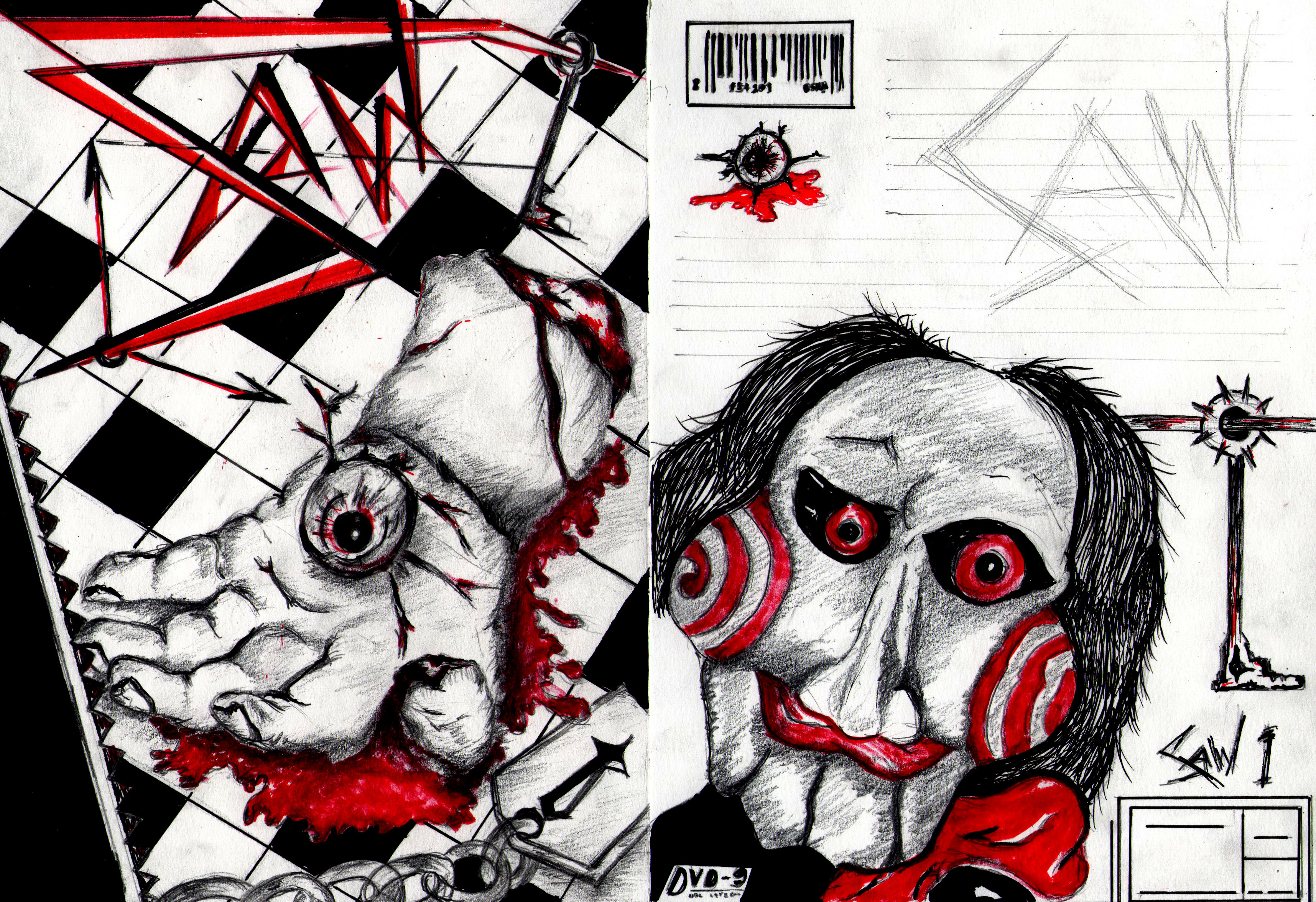 3432x2352 Sketch Saw I Dvd Artchakarin - Saw Sketch